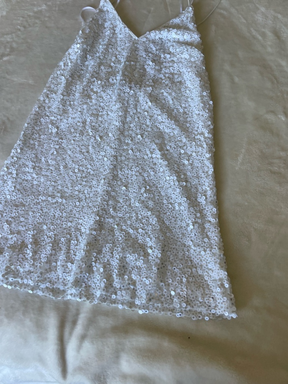 Lulu's White Sequin Slip Dress - Picture 9 of 13
